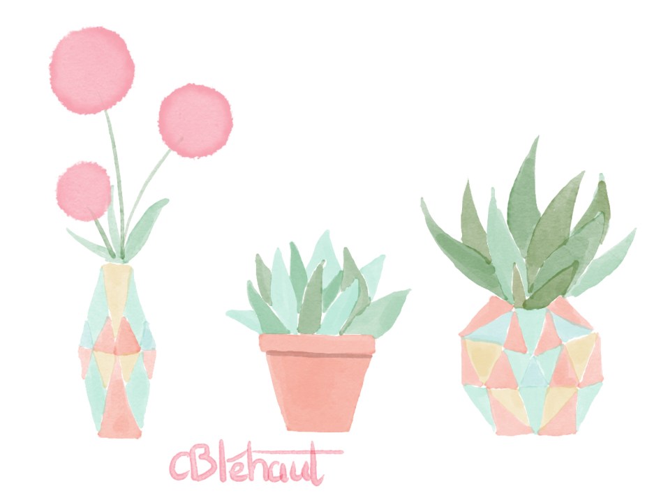 digitalpainting_watercolorplants_march2017